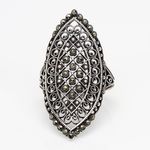 серебряное кольцо с цирконом  59404729